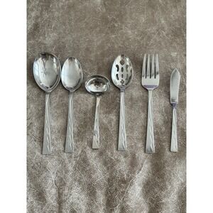 NSCO (National Stainless) Japan Sea Cliff Pattern MCM 6 Pc Hostess Set Rare